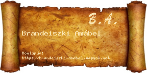 Brandeiszki Amábel névjegykártya