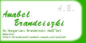 amabel brandeiszki business card